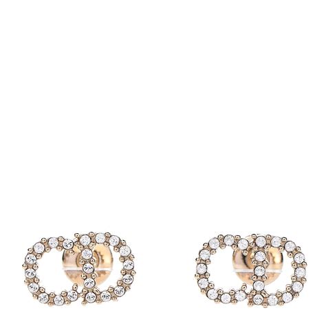 christian dior clair d lune earrings|CHRISTIAN DIOR Crystal Clair D Lune Earrings Gold.